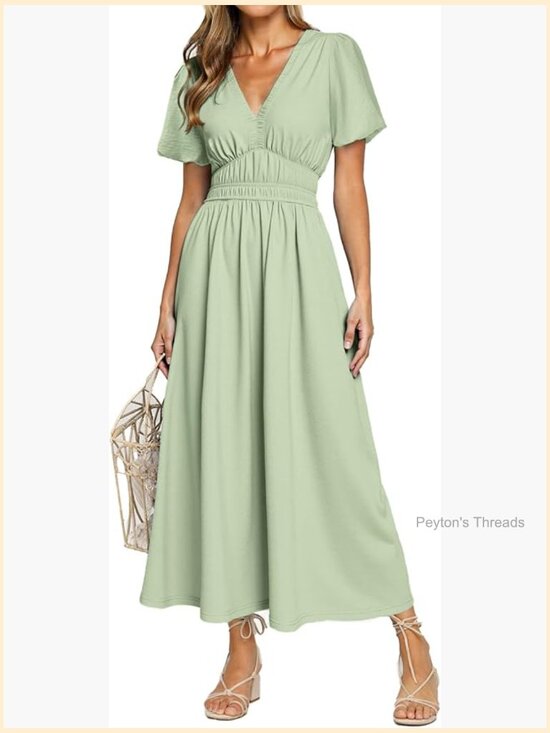 empire waist casual dress Womens Summer Short Sleeve Square Neck Boho Floral Flowy A Line Mini A classic bohemian fall maxi dress featuring a flattering empire silhouette Spicy Sandia Women Polka Dot